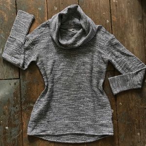 Heather-Grey Cowl Neck Sweater